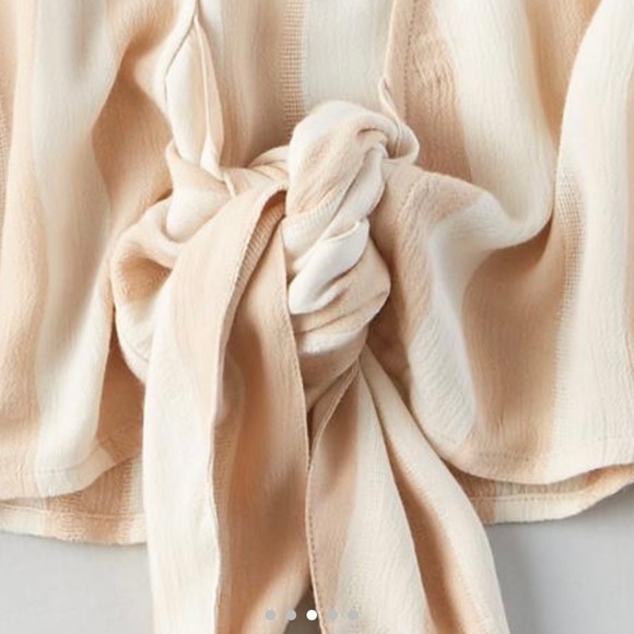 NWT American Eagle Striped Front Tie Blouse. Size Medium - Picture 4 of 9